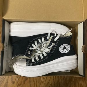 Converse Women Black Platform High Tops